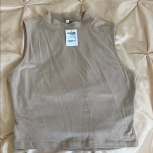 Opened back cute nude top!